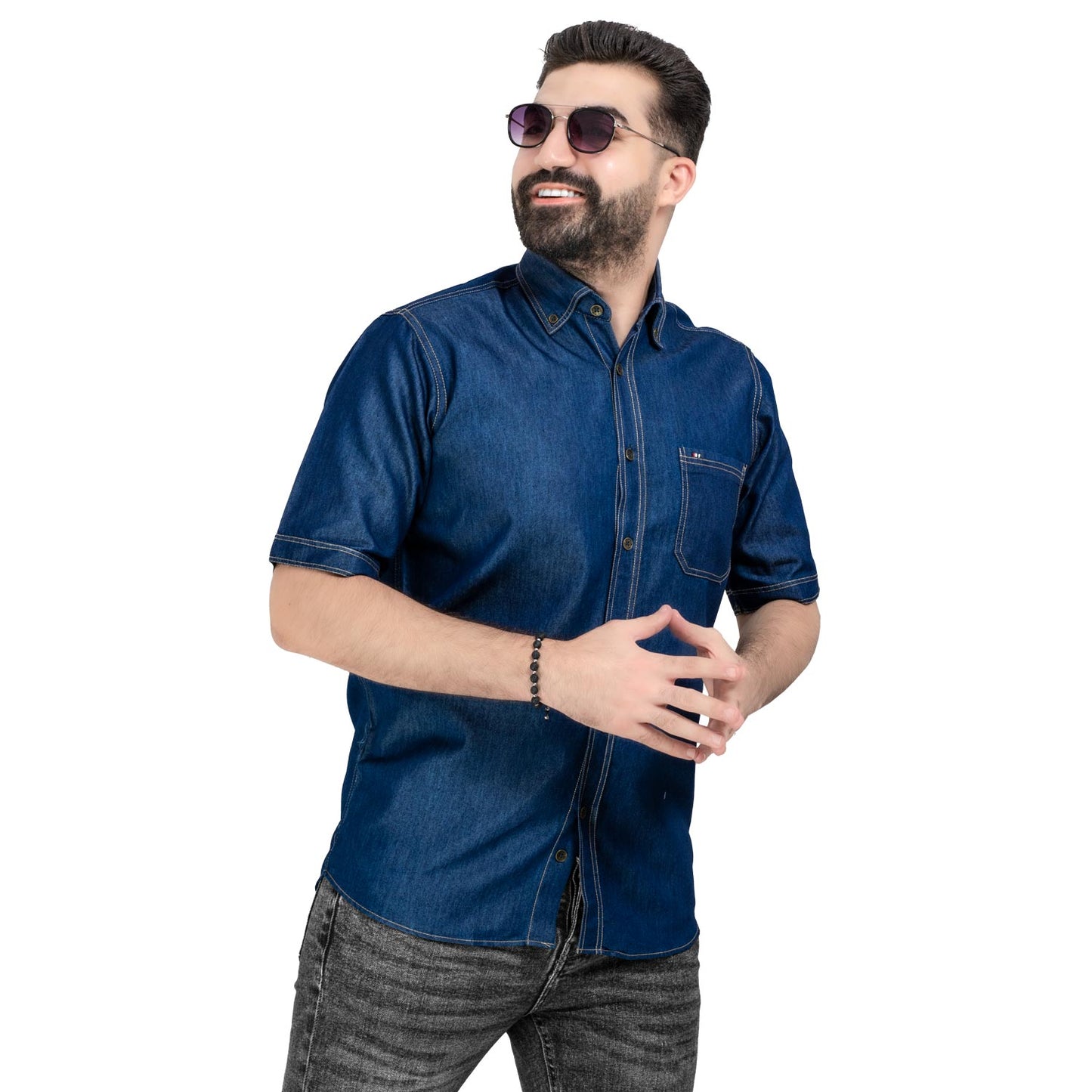 قميص نص كم جينز