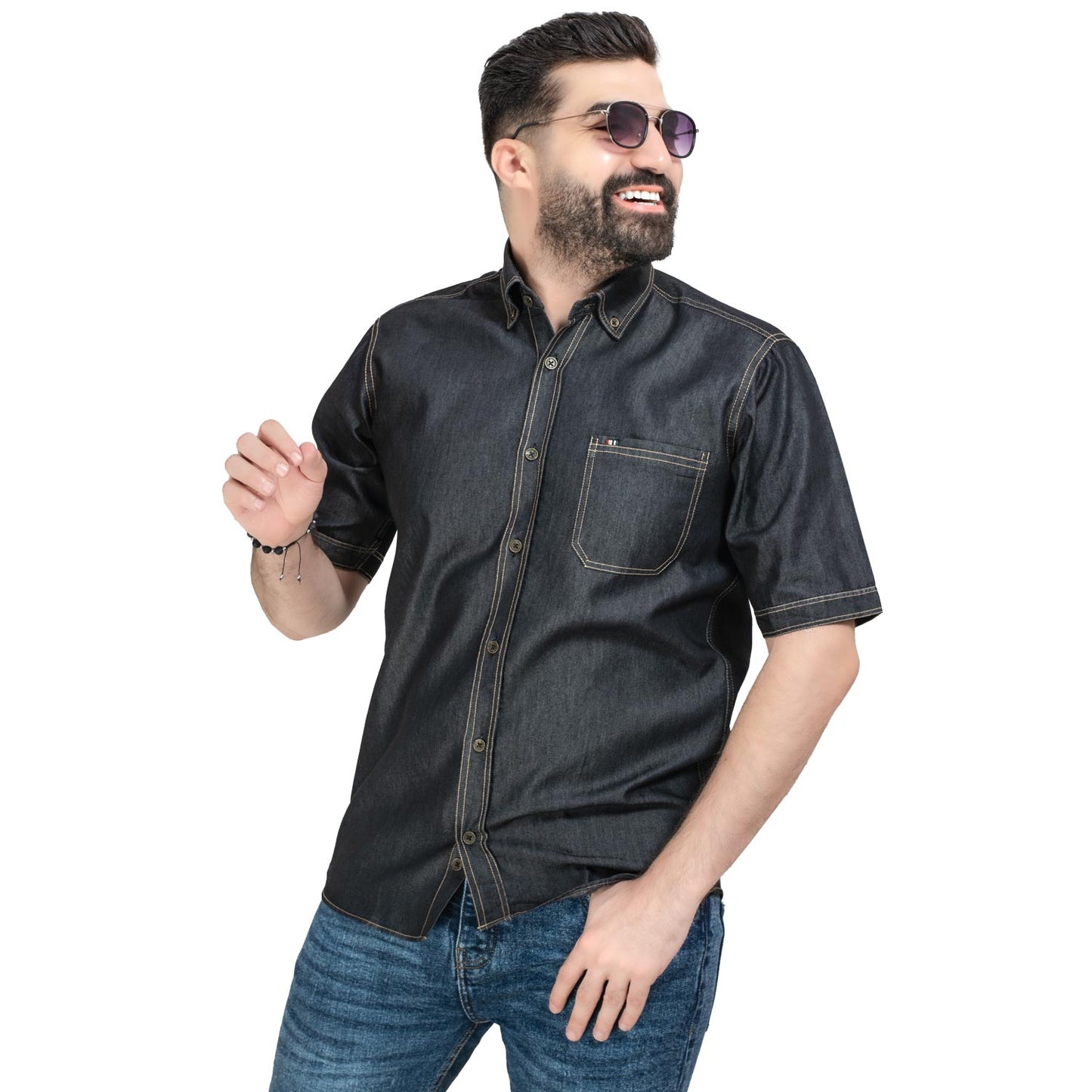 قميص نص كم جينز