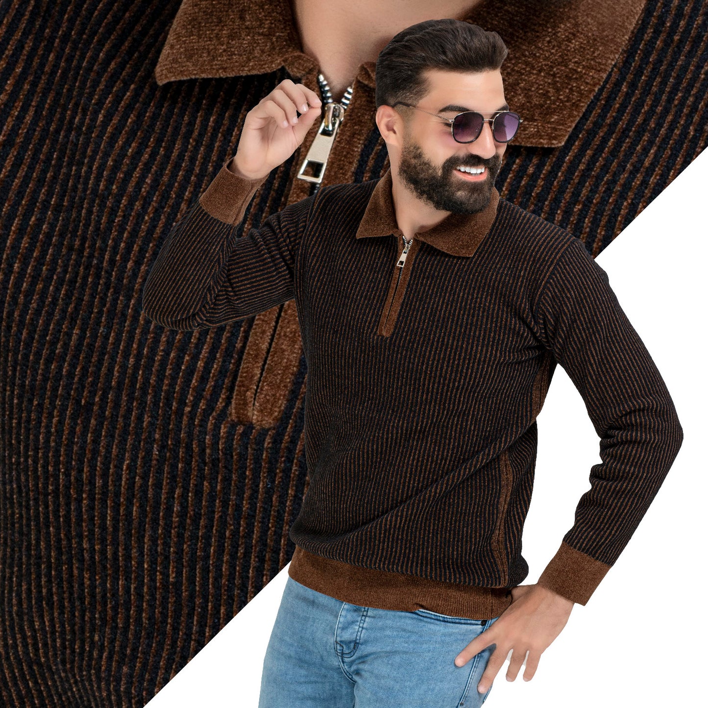 25WM-59-4-389-بلوفر قطيفه بولو