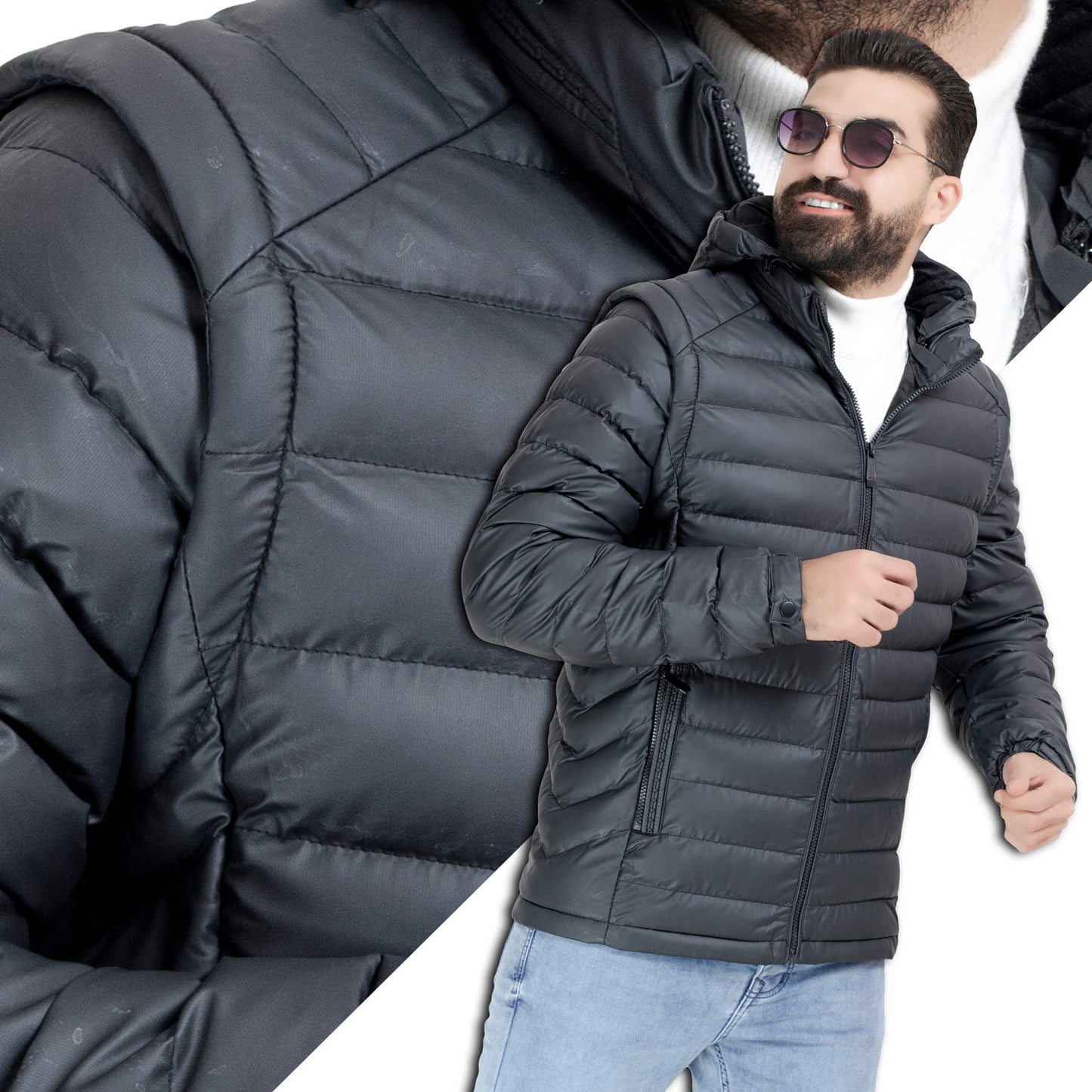 25WM-3-3-2009-جاكيت وتر بروف مستورد مبطن قطيفه اكمام قابله للفك