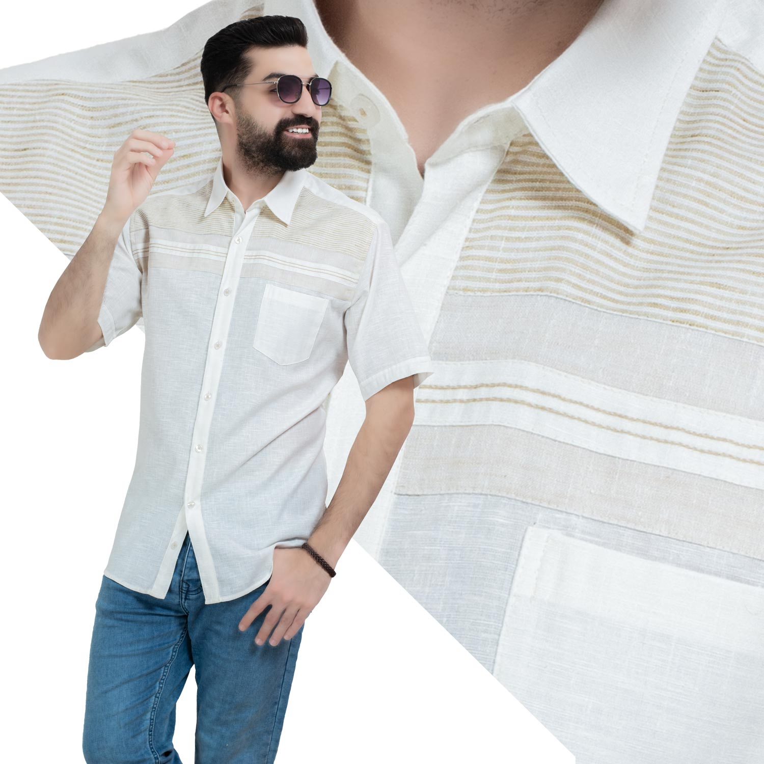 قميص نص كم -  ["Half-Sleeve","Half-Sleeve-Shirt","linen","Men's-Shirt","\u0642\u0637\u0646","\u0642\u0645\u064a\u0635 \u0646\u0635 \u0643\u0645","\u0642\u0645\u064a\u0635-\u0631\u062c\u0627\u0644\u064a","\u0643\u062a\u0627\u0646"] - 26SM-62-10-5-قميص نص كم كتان  - Pukkastyle تسوق ملابس رجالي اونلاين - Online shopping Men's Clothes