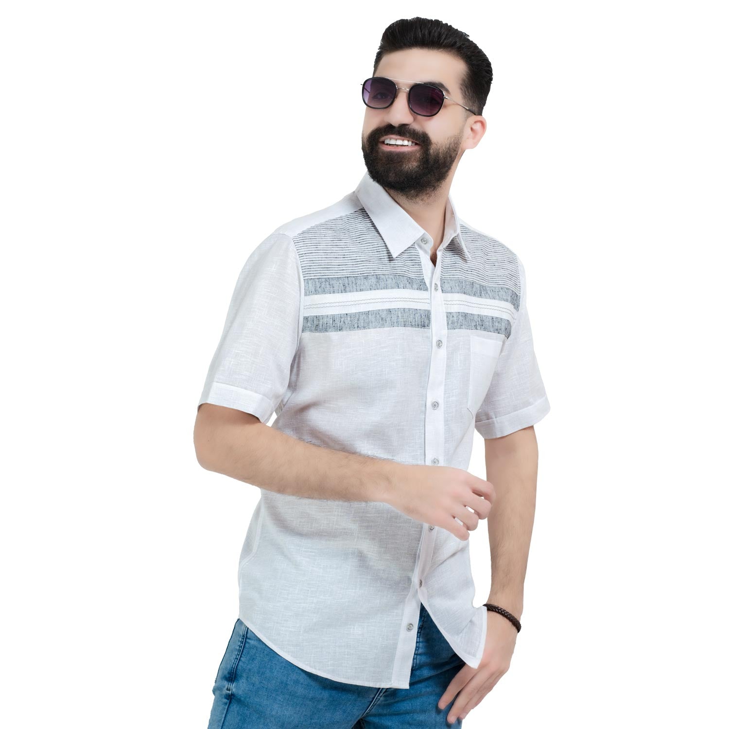 قميص نص كم -  ["Half-Sleeve","Half-Sleeve-Shirt","linen","Men's-Shirt","\u0642\u0637\u0646","\u0642\u0645\u064a\u0635 \u0646\u0635 \u0643\u0645","\u0642\u0645\u064a\u0635-\u0631\u062c\u0627\u0644\u064a","\u0643\u062a\u0627\u0646"] - 26SM-62-10-5-قميص نص كم كتان  - Pukkastyle تسوق ملابس رجالي اونلاين - Online shopping Men's Clothes