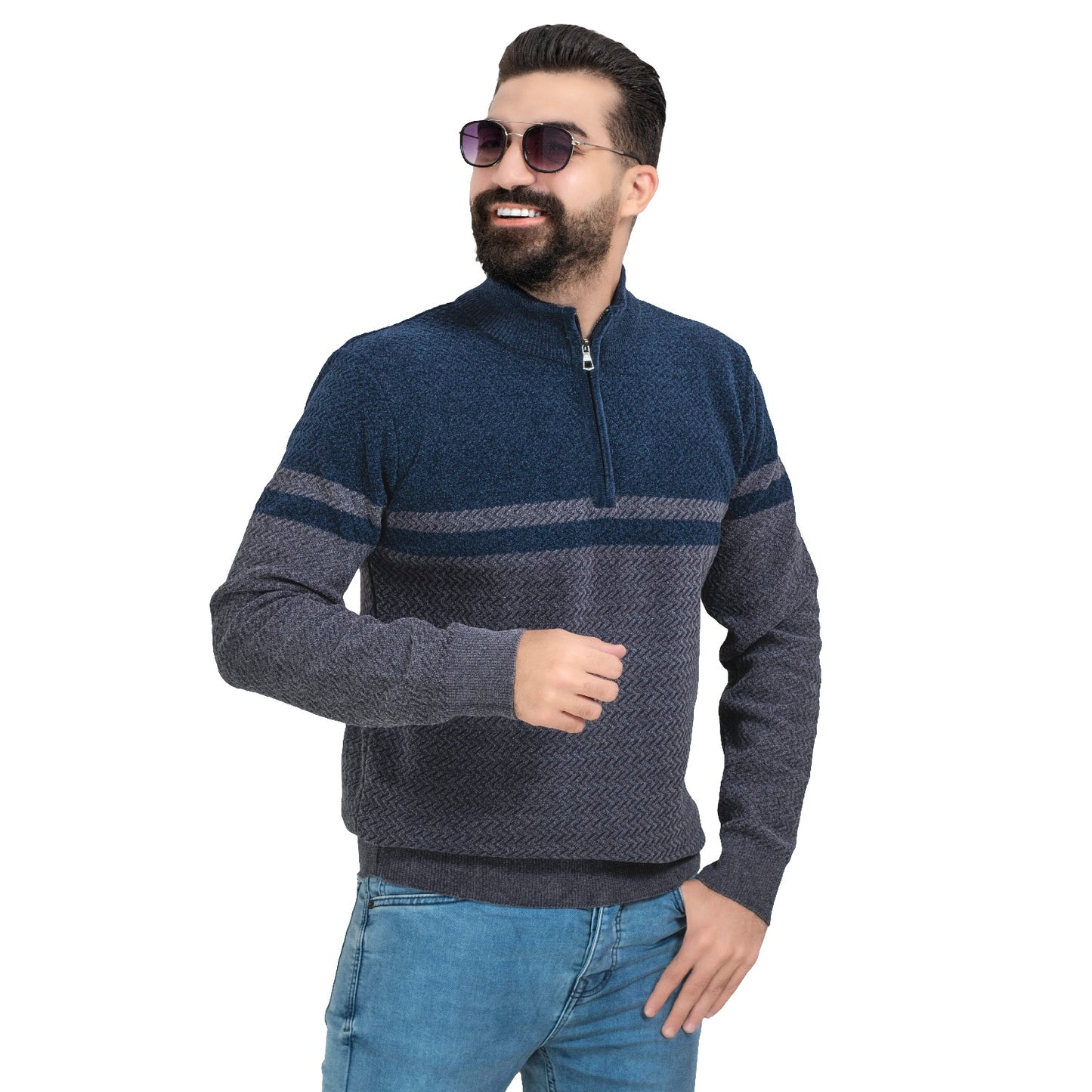 25WM-7-4-349-بلوفر قطيفه هاف كول سوسته