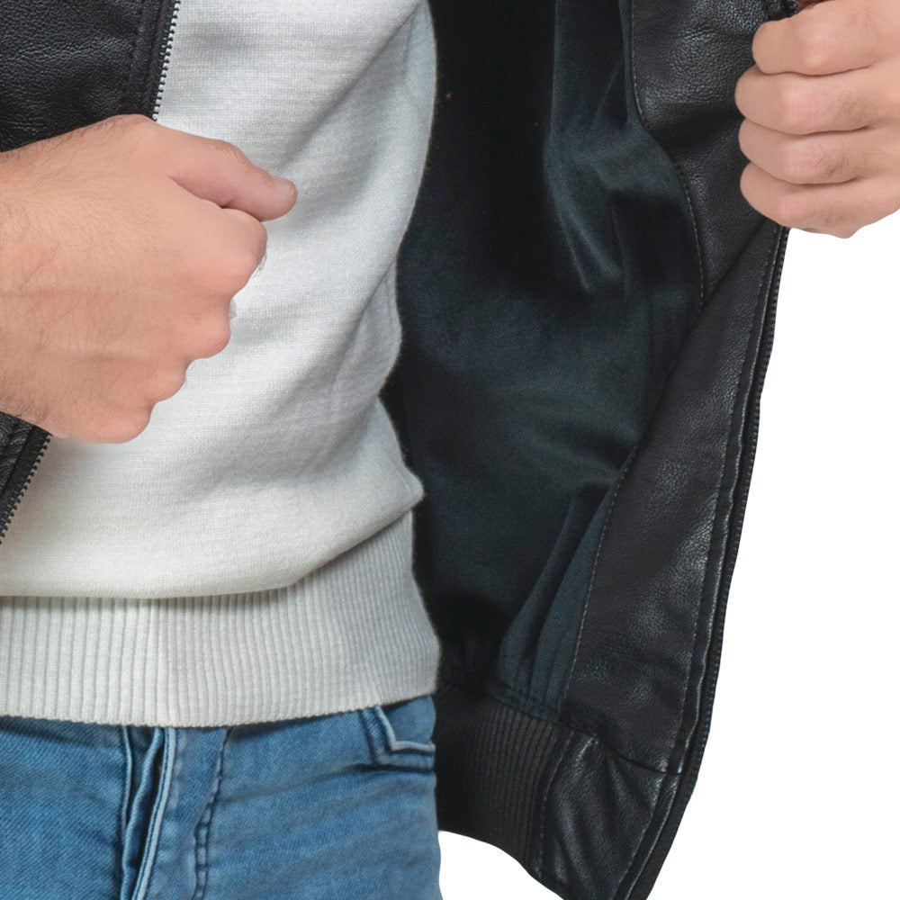 25WM-7-3-5276-جاكت جلد طبيعي مبطن فرو