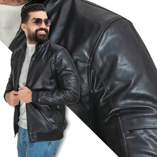 25WM-7-3-5276-جاكت جلد طبيعي مبطن فرو