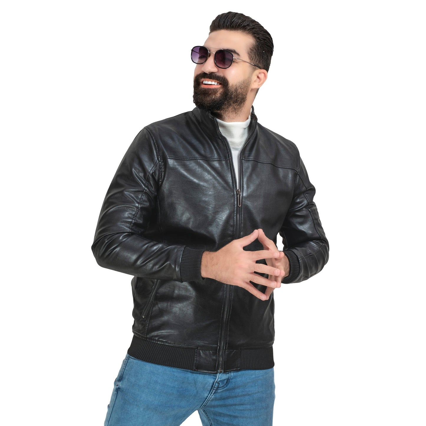 25WM-7-3-5276-جاكت جلد طبيعي مبطن فرو