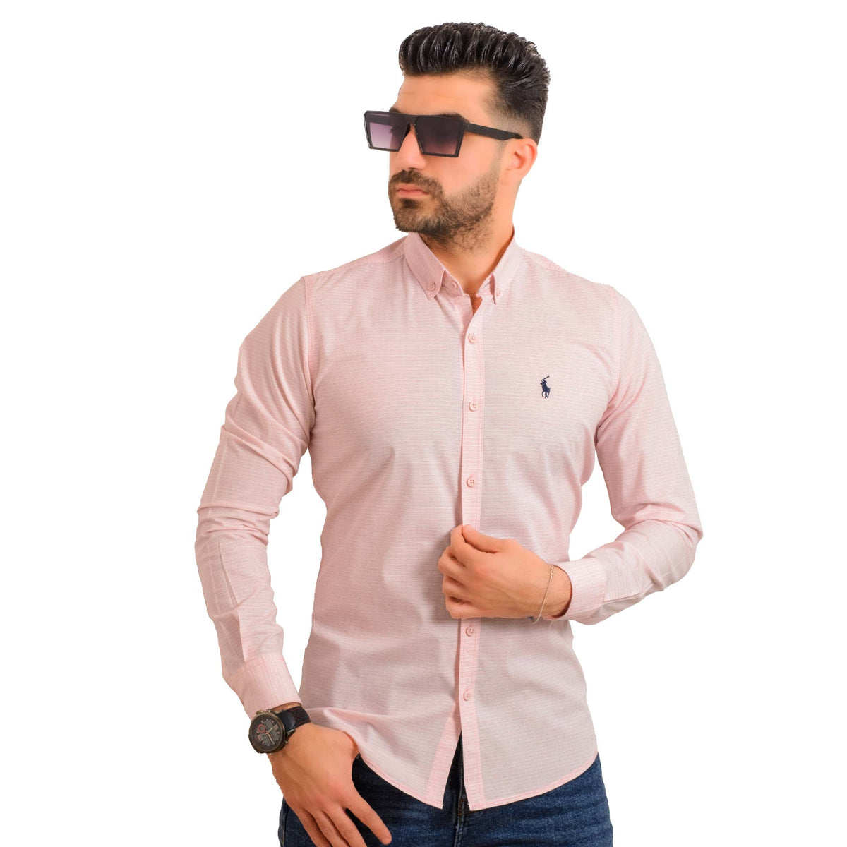 قميص كم طويل -  ["last","Long-Sleeve-Shirt","Plain Shirt","\u0633\u0627\u062f\u0647","\u0642\u0645\u064a\u0635 \u0633\u0627\u062f\u0647","\u0642\u0645\u064a\u0635 \u0643\u0645 \u0637\u0648\u064a\u0644"] - 23GM-19-7-SH07-قميص ساده قطن باكمام طويله  - Pukkastyle تسوق ملابس رجالي اونلاين - Online shopping Men's Clothes