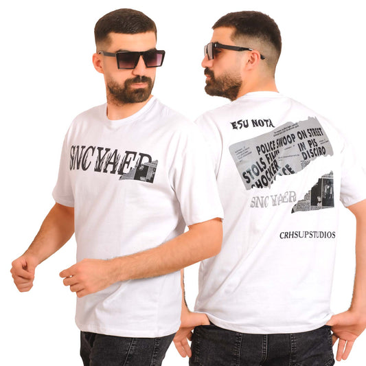 تيشرت روند -  ["Cotton T-shirt","last","Last chance","Tee","Tshirt","\u062a\u064a\u0634\u0631\u062a \u0631\u0648\u0646\u062f","\u062a\u064a\u0634\u0631\u062a \u0642\u0637\u0646"] - 23SM-19-9-715-تيشرت اوفر سايز روند قطن مطبوع  - Pukkastyle تسوق ملابس رجالي اونلاين - Online shopping Men's Clothes