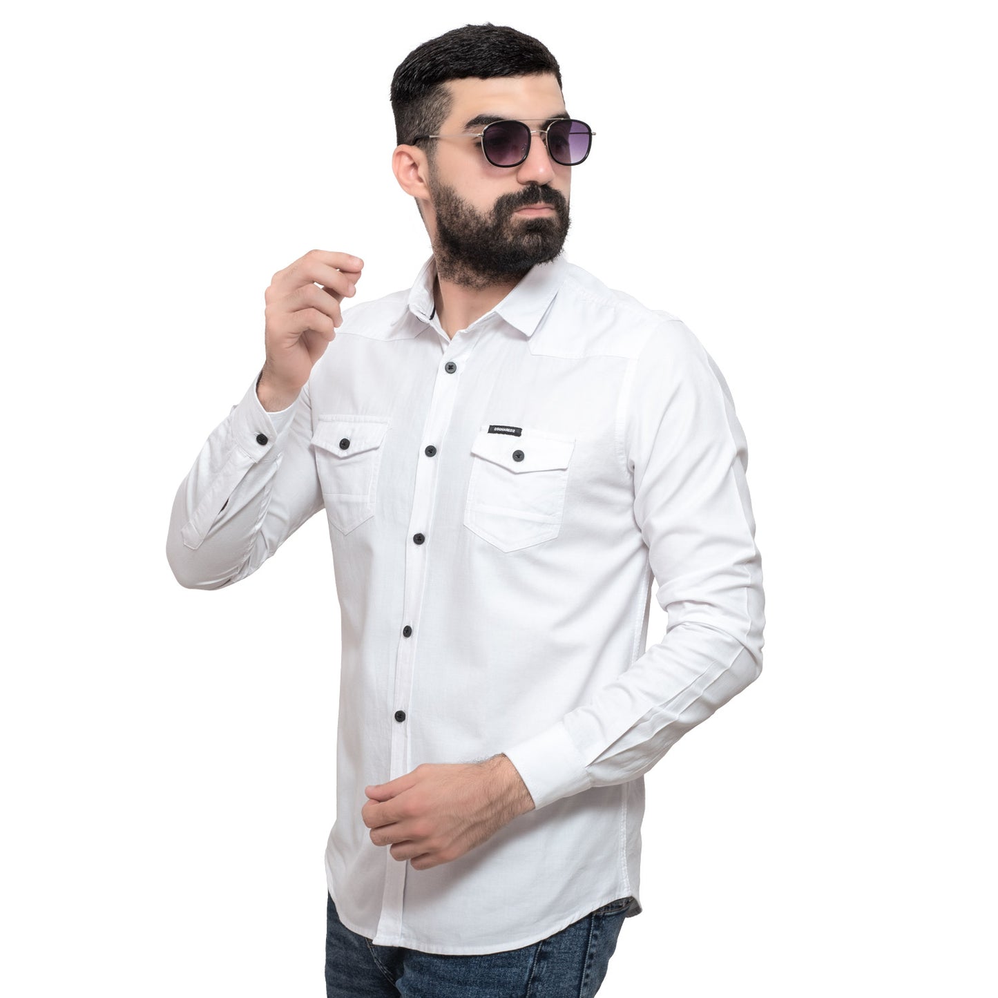 Men's clothing 23GM-31-7-504-17-قميص جبردين باكمام طويله Check Shirt, Gabardine, Long-Sleeve-Shirt, جبردين, قميص كم طويل, كاروهات  Pukkastyle ملابس رجالي