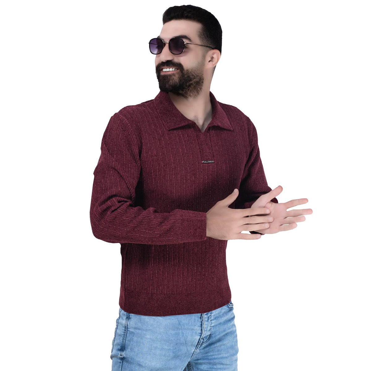 26WM-61-4-607-بلوفر بولو بياقه
