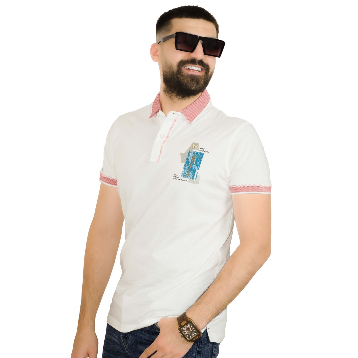 Men's clothing 23SM-14-5-1592-17-تيشرت بولو سنجل ليكرا قطن last, Polo-T-Shirt, تيشرت بولو  Pukkastyle ملابس رجالي