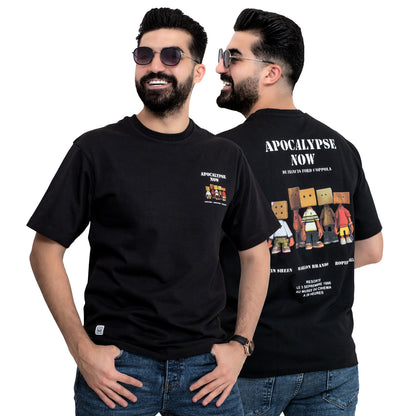 Men's clothing 24SM-27-9-30101-1-تيشيرت أوفر سايز روند – قطن بوليفار Cotton T-shirt, تيشرت روند, تيشرت قطن  Pukkastyle ملابس رجالي