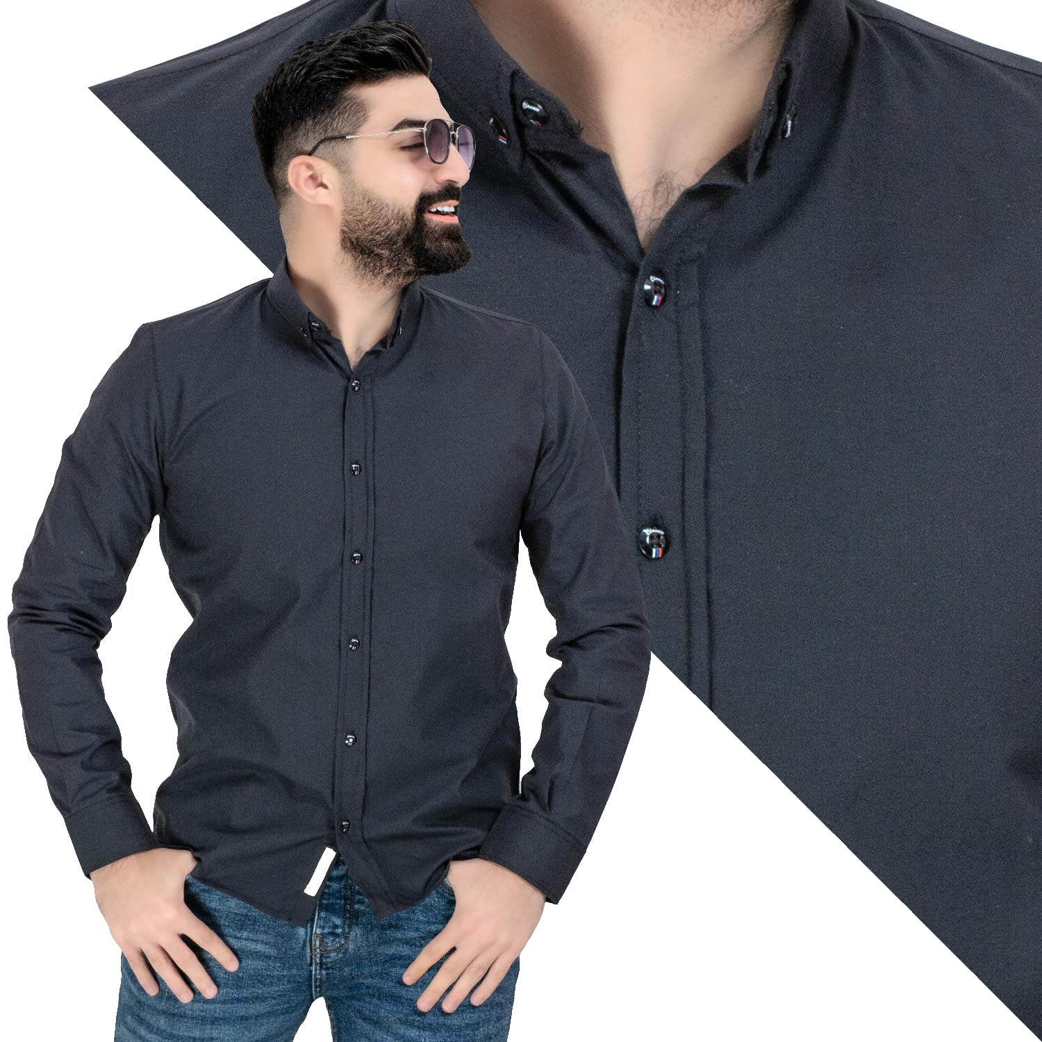 قميص كم طويل -  ["Check Shirt","Gabardine","Long-Sleeve-Shirt","\u062c\u0628\u0631\u062f\u064a\u0646","\u0642\u0645\u064a\u0635 \u0643\u0645 \u0637\u0648\u064a\u0644","\u0643\u0627\u0631\u0648\u0647\u0627\u062a"] - 25GM-50-7-194-قميص ساده قطن أكسفورد باكمام طويله  - Pukkastyle تسوق ملابس رجالي اونلاين - Online shopping Men's Clothes