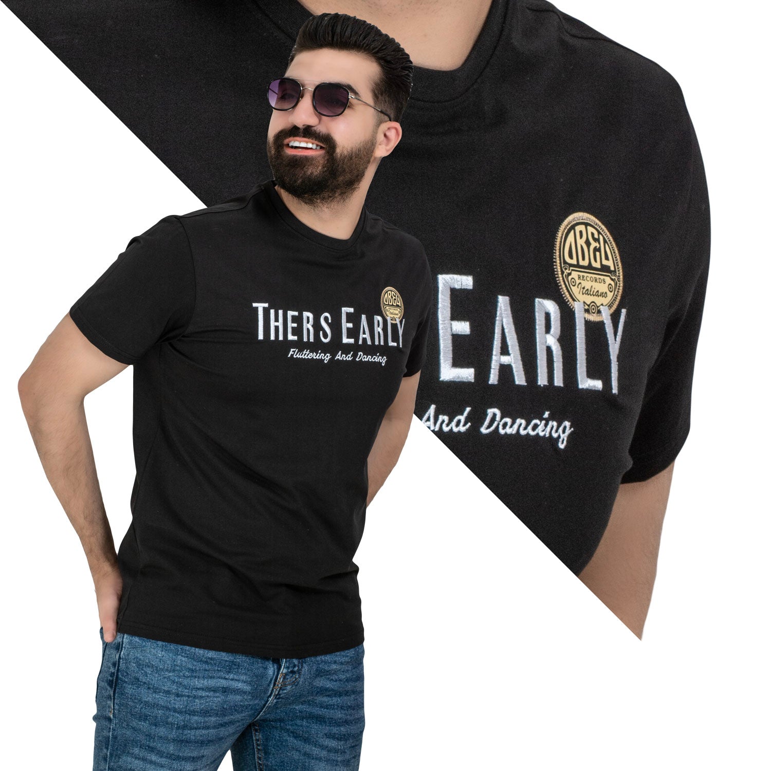 تيشرت روند -  ["Cotton T-shirt","last","Last chance","Tee","Tshirt","\u062a\u064a\u0634\u0631\u062a \u0631\u0648\u0646\u062f","\u062a\u064a\u0634\u0631\u062a \u0642\u0637\u0646"] - تيشرت روند قطن تطريز على الصدر  - Pukkastyle تسوق ملابس رجالي اونلاين - Online shopping Men's Clothes