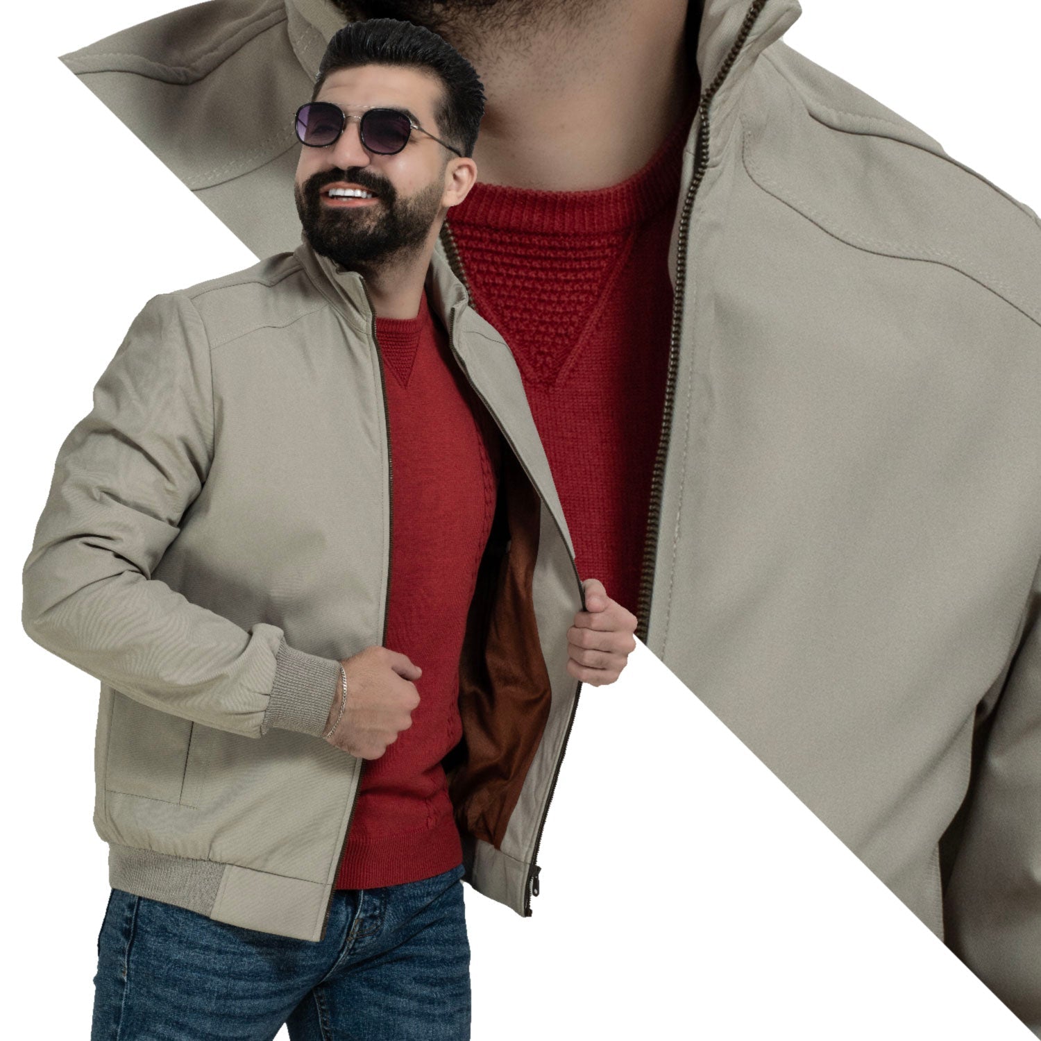 جاكيت -  ["Jacket","pump jacket","waterproof","\u062c\u0627\u0643\u062a","\u062c\u0627\u0643\u064a\u062a","\u0648\u062a\u0631 \u0628\u0631\u0648\u0641"] - 24WM-44-3-445-جاكت وتر بروف خام مستورد مبطن قطيفه  - Pukkastyle تسوق ملابس رجالي اونلاين - Online shopping Men's Clothes