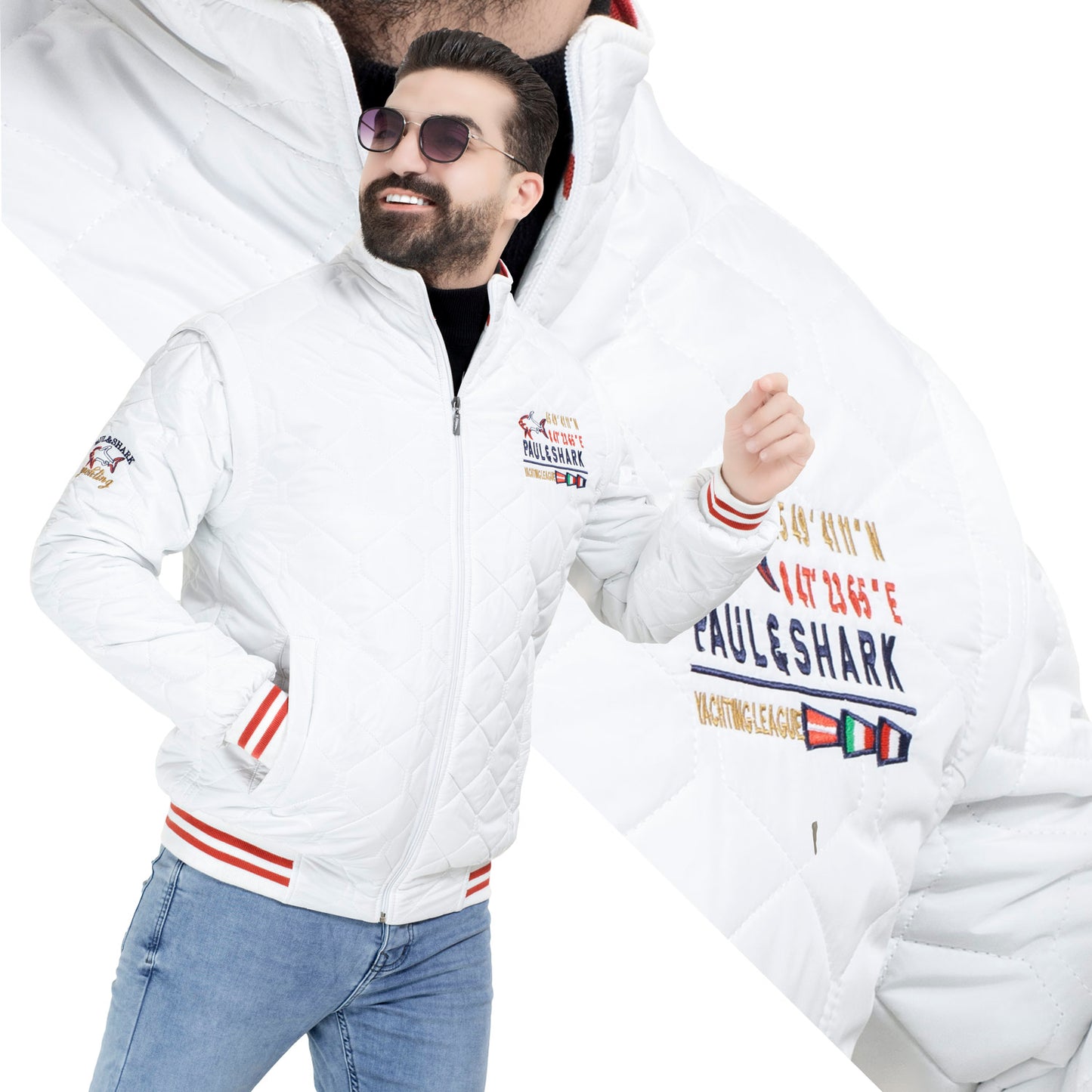 25WM-64-3-2514-جاكيت وتر بروف اكمام قابله للفك