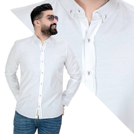 قميص كم طويل -  ["Check Shirt","Gabardine","Long-Sleeve-Shirt","\u062c\u0628\u0631\u062f\u064a\u0646","\u0642\u0645\u064a\u0635 \u0643\u0645 \u0637\u0648\u064a\u0644","\u0643\u0627\u0631\u0648\u0647\u0627\u062a"] - قميص ساده قطن أكسفورد باكمام طويله  - Pukkastyle تسوق ملابس رجالي اونلاين - Online shopping Men's Clothes