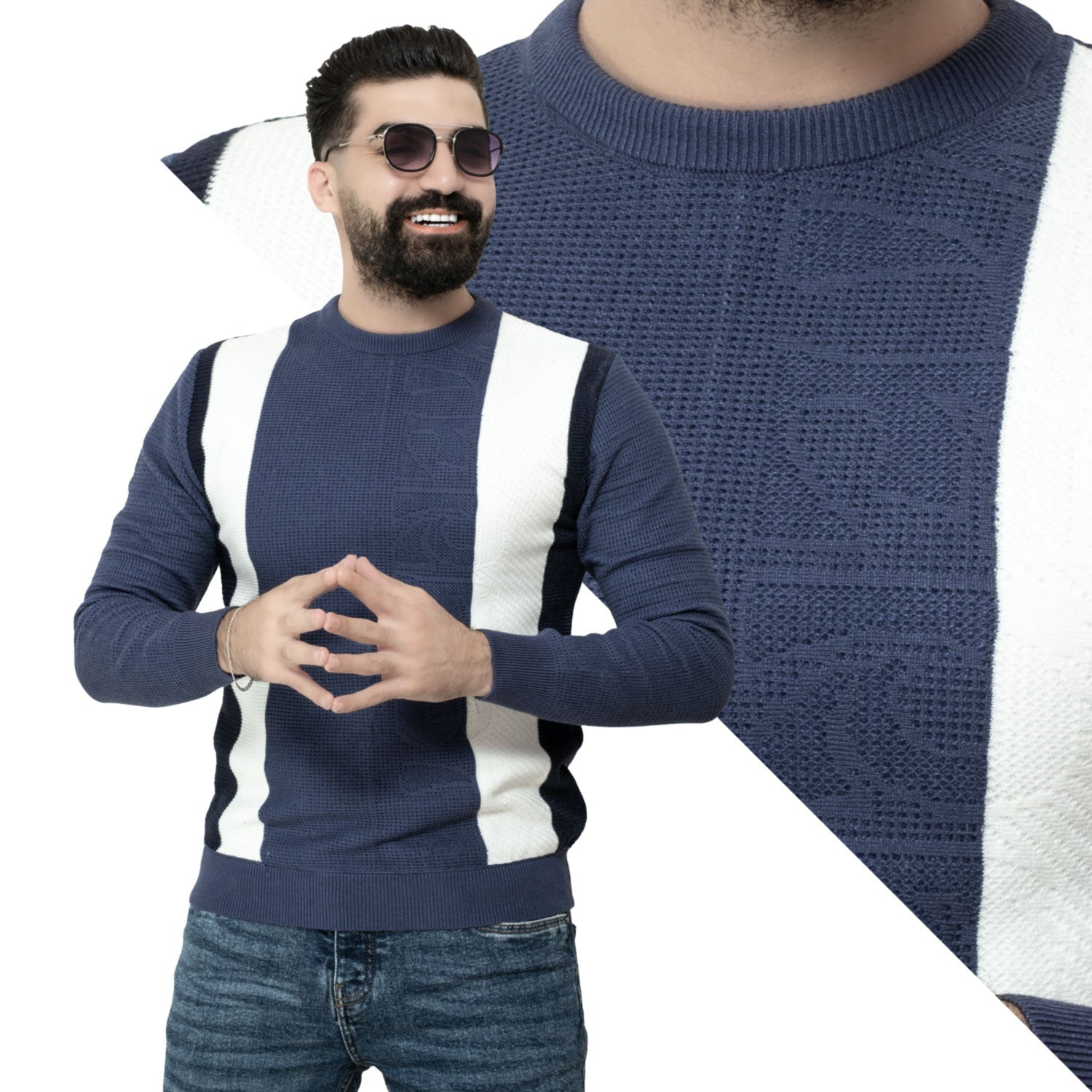 بلوفر -  ["Pullover","Pullover Woll knitwear","\u0628\u0644\u0648\u0641\u0631"] - 24wm-45-4-629-بلوفر-صوف-روند  - Pukkastyle تسوق ملابس رجالي اونلاين - Online shopping Men's Clothes