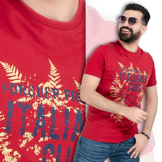 تيشرت روند -  ["Cotton T-shirt","last","Last chance","Tee","Tshirt","\u062a\u064a\u0634\u0631\u062a \u0631\u0648\u0646\u062f","\u062a\u064a\u0634\u0631\u062a \u0642\u0637\u0646"] - تيشرت روند قطن مطبوع  - Pukkastyle تسوق ملابس رجالي اونلاين - Online shopping Men's Clothes