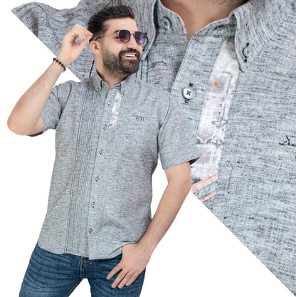 قميص نص كم كتان
