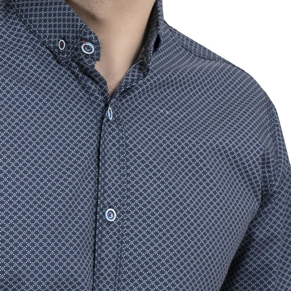 قميص نص كم -  ["Half-Sleeve-Shirt","\u0642\u0645\u064a\u0635 \u0646\u0635 \u0643\u0645"] - قميص قطن منقوش نص كم مستورد  - Pukkastyle تسوق ملابس رجالي اونلاين - Online shopping Men's Clothes