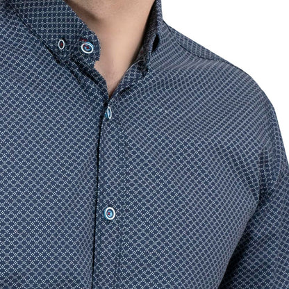 قميص نص كم -  ["Half-Sleeve-Shirt","\u0642\u0645\u064a\u0635 \u0646\u0635 \u0643\u0645"] - قميص قطن منقوش نص كم مستورد  - Pukkastyle تسوق ملابس رجالي اونلاين - Online shopping Men's Clothes