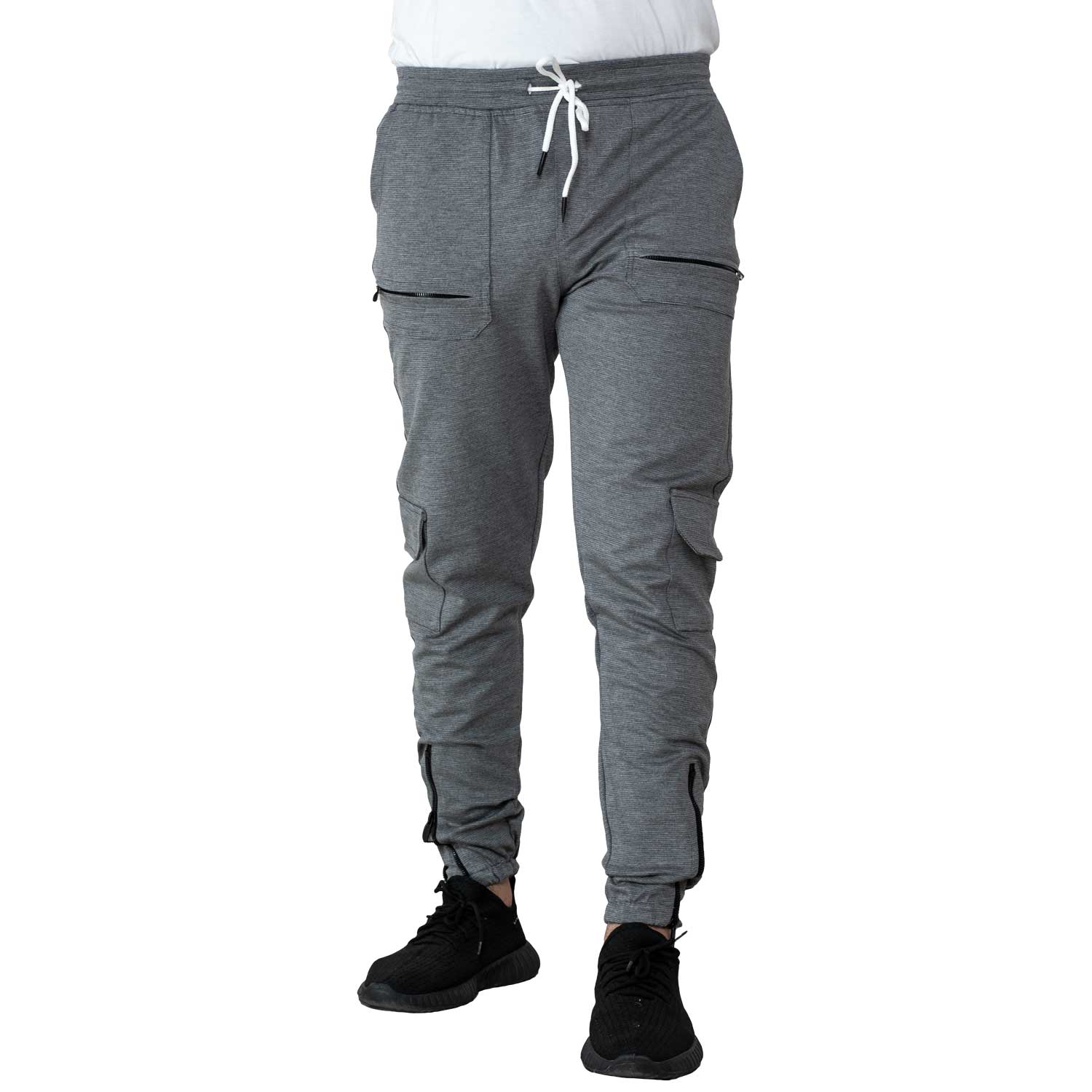 Men's clothing 24GM-43-8-204-3-سويت بانتس – لون رصاصي Gabardine, sweatpants, جبردين, سويت بانتس  Pukkastyle ملابس رجالي