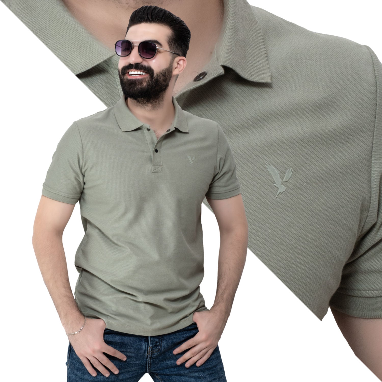 Men's clothing 24SM-18-5-3009-9-تيشرت بولو قطن Polo-T-Shirt, تيشرت بولو  Pukkastyle ملابس رجالي