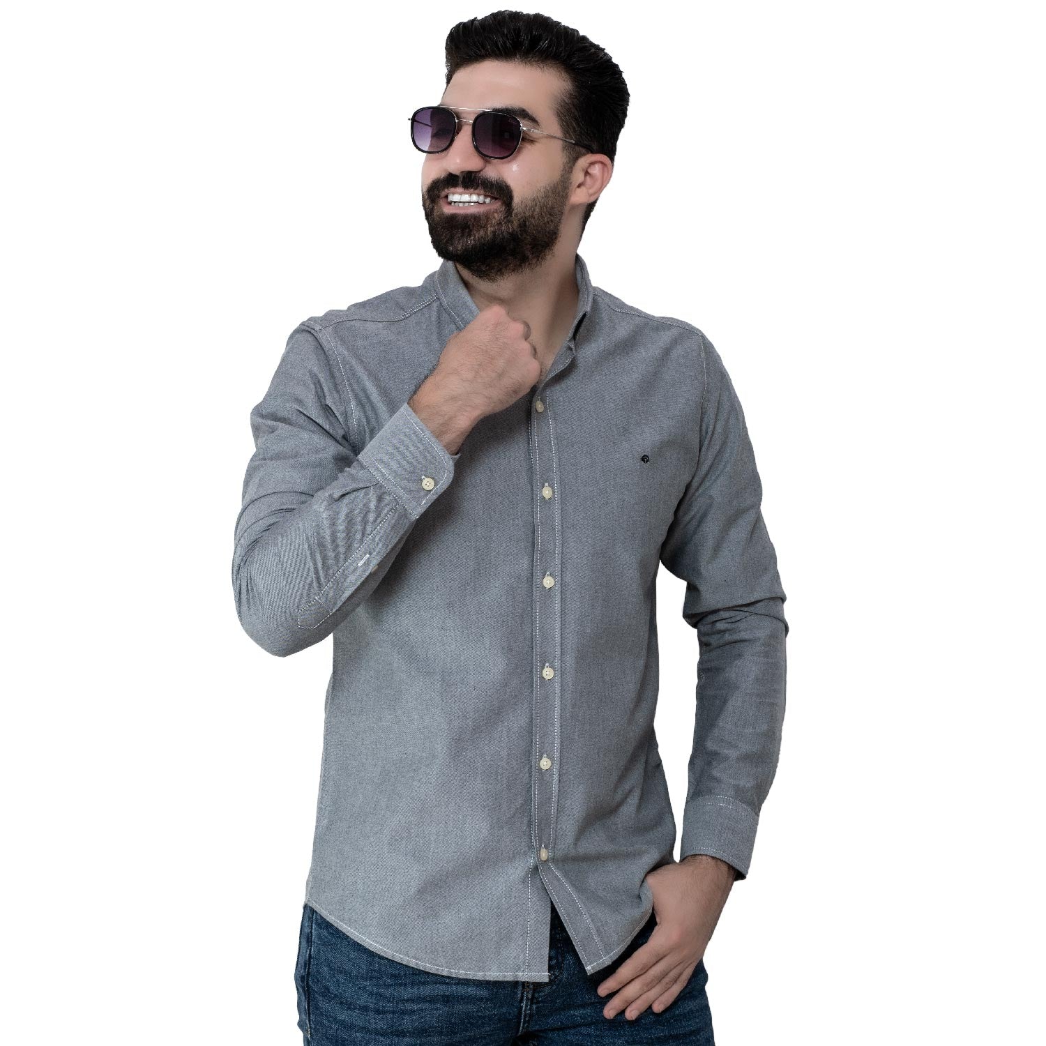 Men's clothing 24GM-39-7-2314-3-قميص باكمام طويله – قطن أكسفورد – ساده linen, Long-Sleeve-Shirt, Plain Shirt, ساده, قميص ساده, قميص كم طويل, كتان  Pukkastyle ملابس رجالي