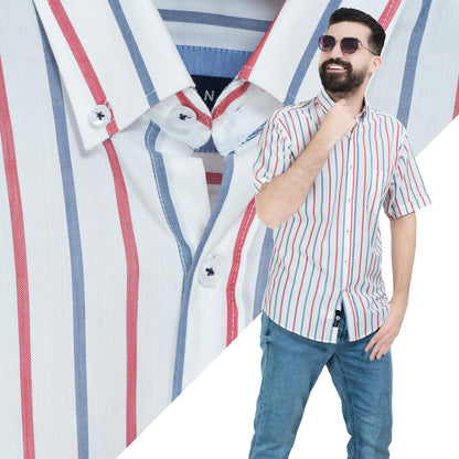 قميص نص كم -  ["Half-Sleeve","Half-Sleeve-Shirt","linen","Men's-Shirt","\u0642\u0637\u0646","\u0642\u0645\u064a\u0635 \u0646\u0635 \u0643\u0645","\u0642\u0645\u064a\u0635-\u0631\u062c\u0627\u0644\u064a","\u0643\u062a\u0627\u0646"] - 26SM-40-10-2602-قميص نص كم قطن مقلم  - Pukkastyle تسوق ملابس رجالي اونلاين - Online shopping Men's Clothes
