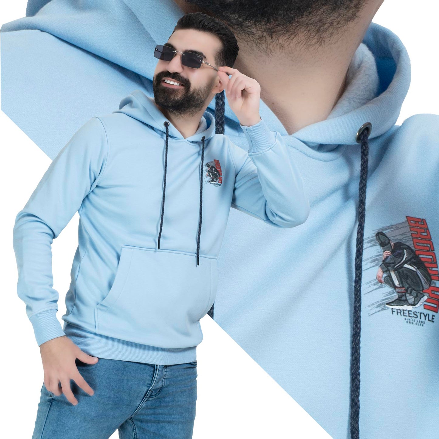 21wm-1-2-7-سويت شيرت مطبوع بكابشوه ميلتون قطن