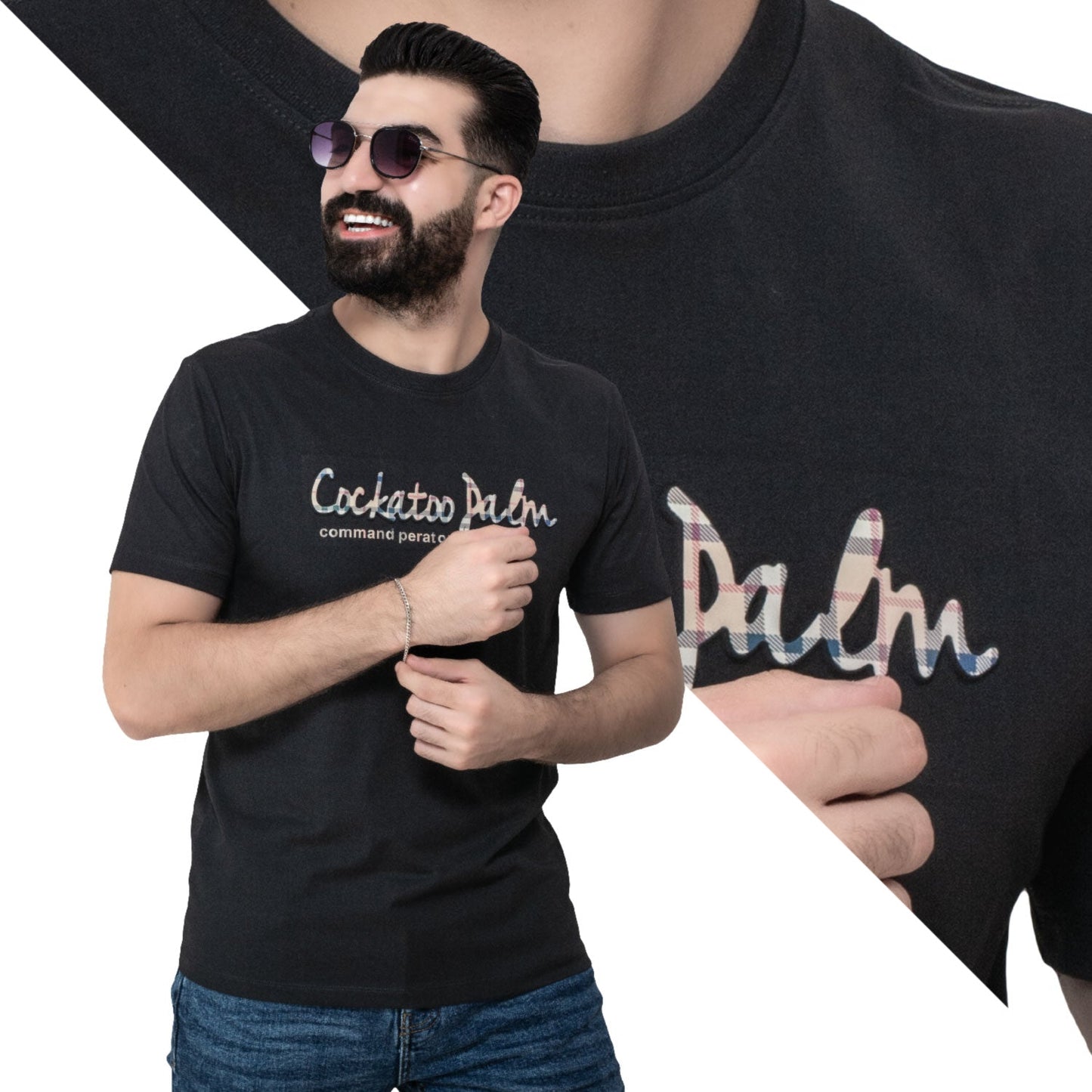 Men's clothing 24SM-18-9-4035-تيشرت روند مستورد Cotton T-shirt, تيشرت روند, تيشرت قطن  Pukkastyle ملابس رجالي