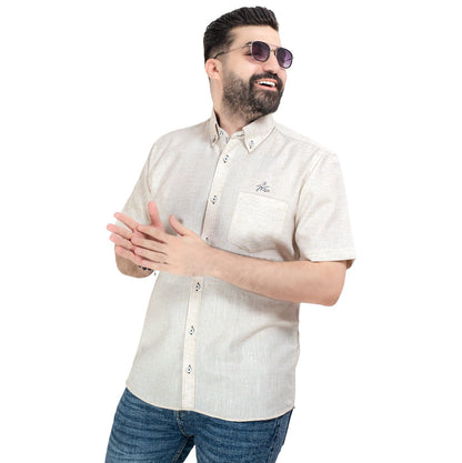 قميص نص كم كتان