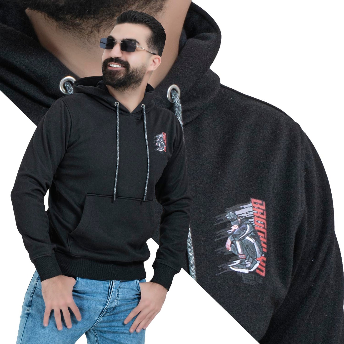 21wm-1-2-7-سويت شيرت مطبوع بكابشوه ميلتون قطن