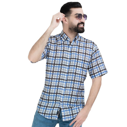 قميص نص كم -  ["Half-Sleeve","Half-Sleeve-Shirt","linen","Men's-Shirt","\u0642\u0637\u0646","\u0642\u0645\u064a\u0635 \u0646\u0635 \u0643\u0645","\u0642\u0645\u064a\u0635-\u0631\u062c\u0627\u0644\u064a","\u0643\u062a\u0627\u0646"] - 26SM-40-10-2607-قميص نص كم قطن كروه  - Pukkastyle تسوق ملابس رجالي اونلاين - Online shopping Men's Clothes