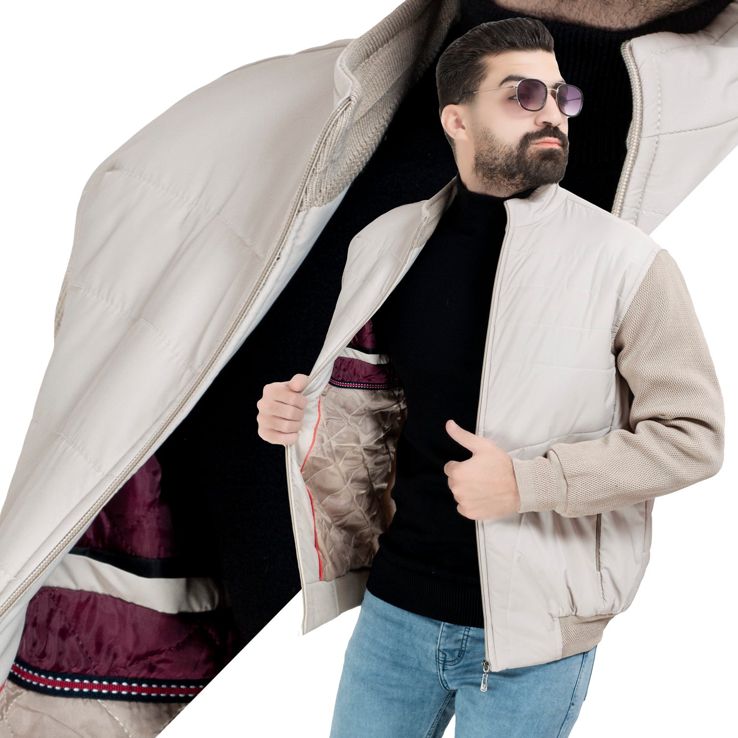 25WM-64-3-2512-جاكيت وتر بروف بكم تريكو