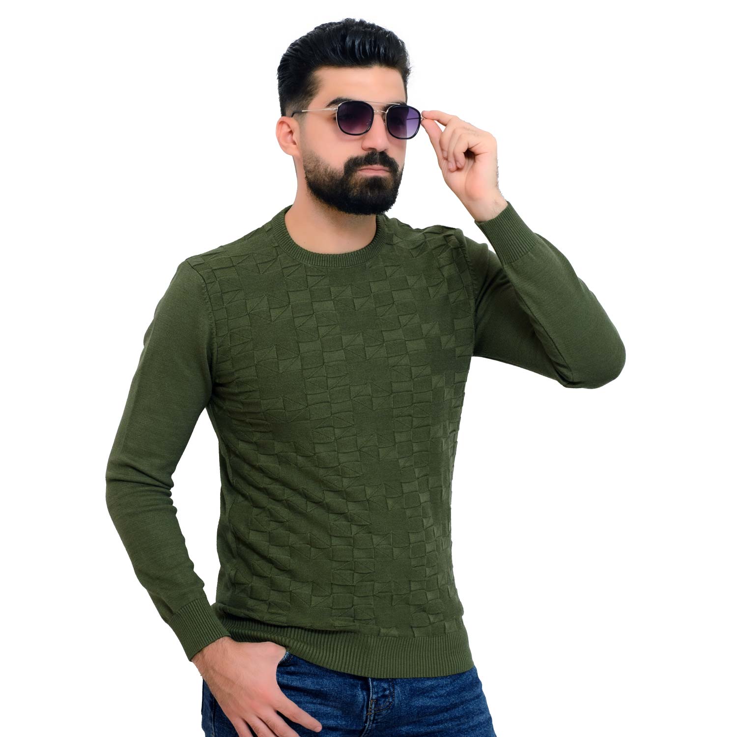 Men's clothing 23WM-25-4-607-14-بلوفر صوف تريكو Pullover Woll knitwear, بلوفر  Pukkastyle ملابس رجالي