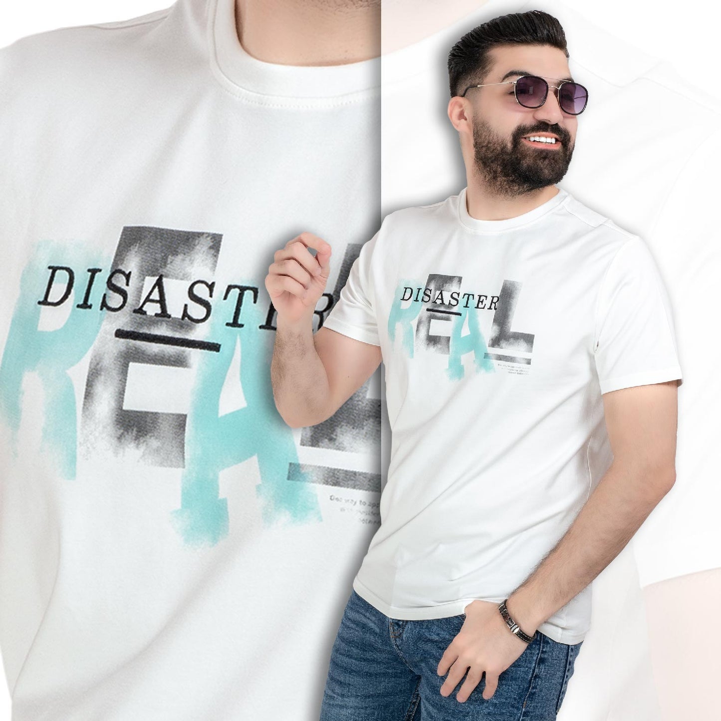 تيشرت روند قطن مطبوع