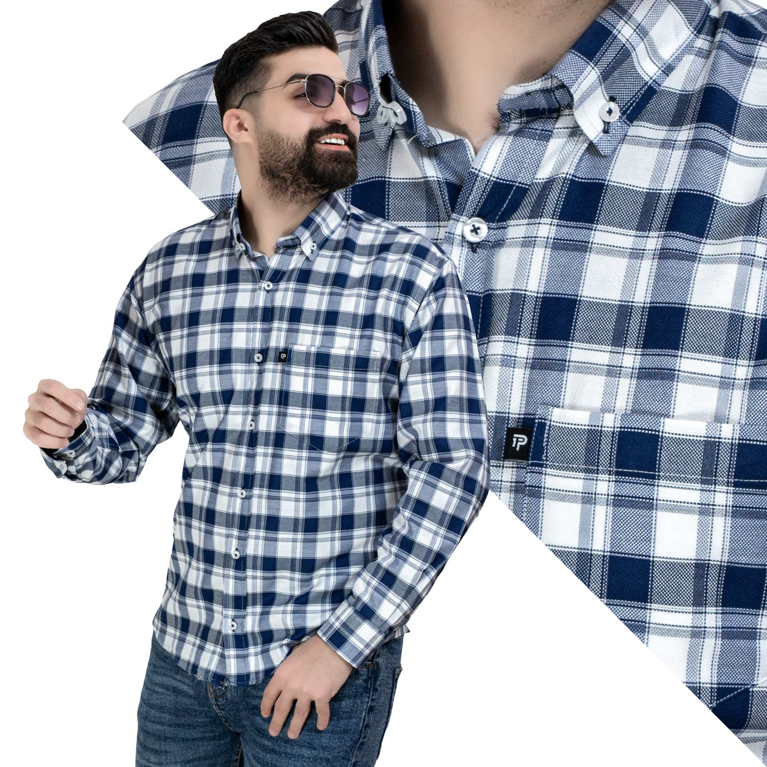 قميص كم طويل -  ["Check Shirt","Gabardine","Long-Sleeve-Shirt","\u062c\u0628\u0631\u062f\u064a\u0646","\u0642\u0645\u064a\u0635 \u0643\u0645 \u0637\u0648\u064a\u0644","\u0643\u0627\u0631\u0648\u0647\u0627\u062a"] - قميص كاروه قطن باكمام طويله  - Pukkastyle تسوق ملابس رجالي اونلاين - Online shopping Men's Clothes