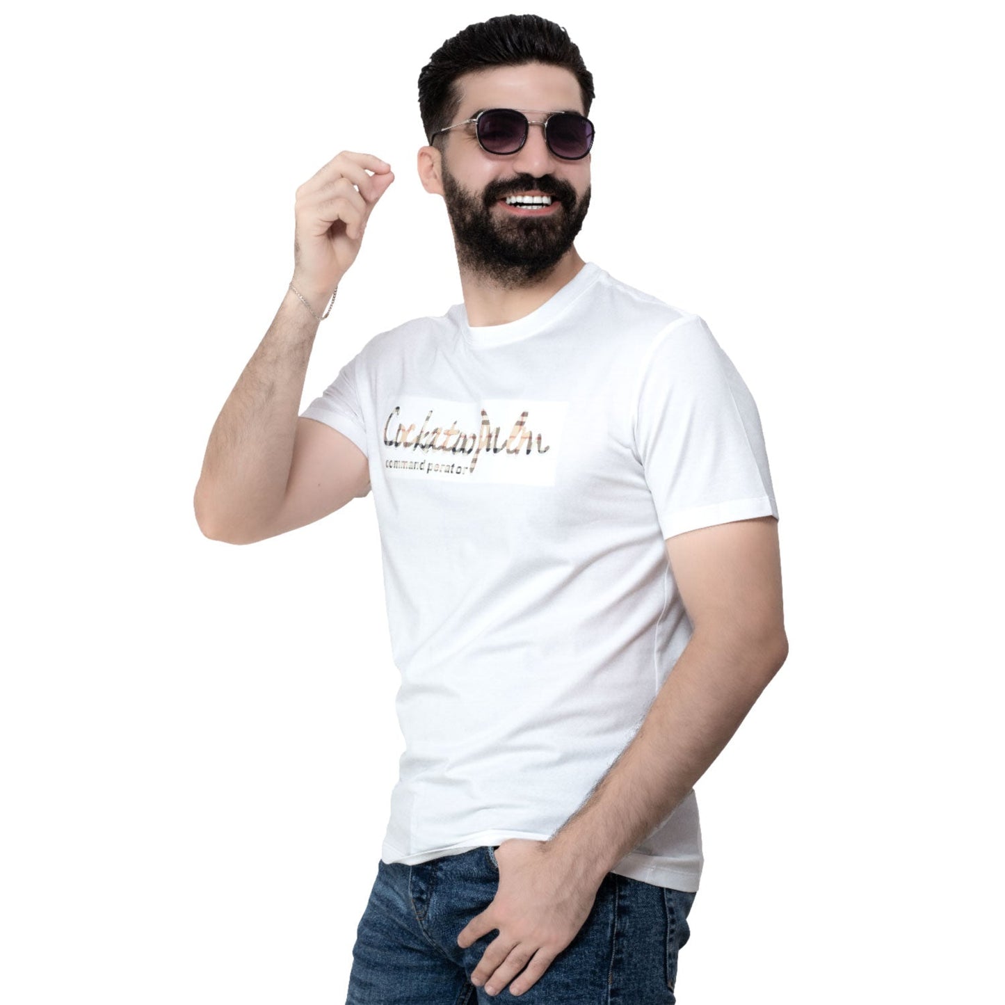 Men's clothing 24SM-18-9-4035-تيشرت روند مستورد Cotton T-shirt, تيشرت روند, تيشرت قطن  Pukkastyle ملابس رجالي