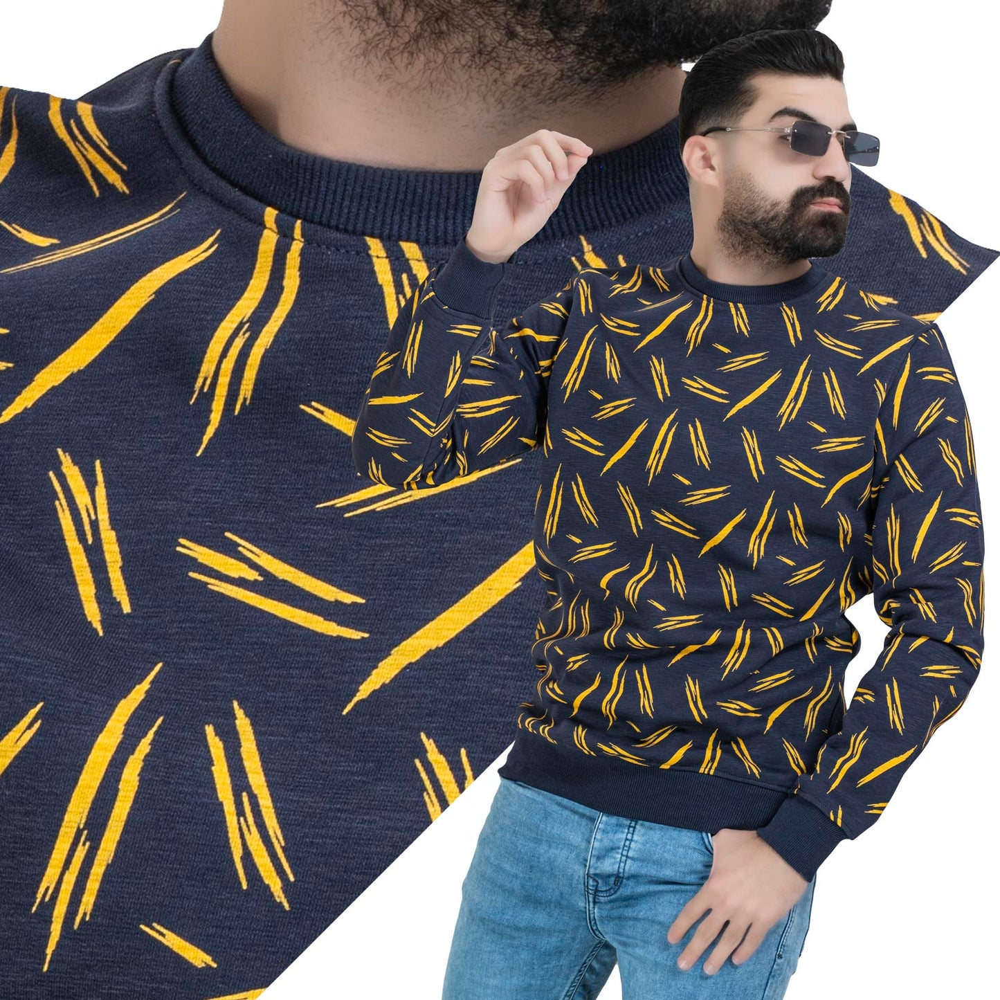 21WM-1-2-5-سويت شيرت روند ميلتون قطن مطبوع