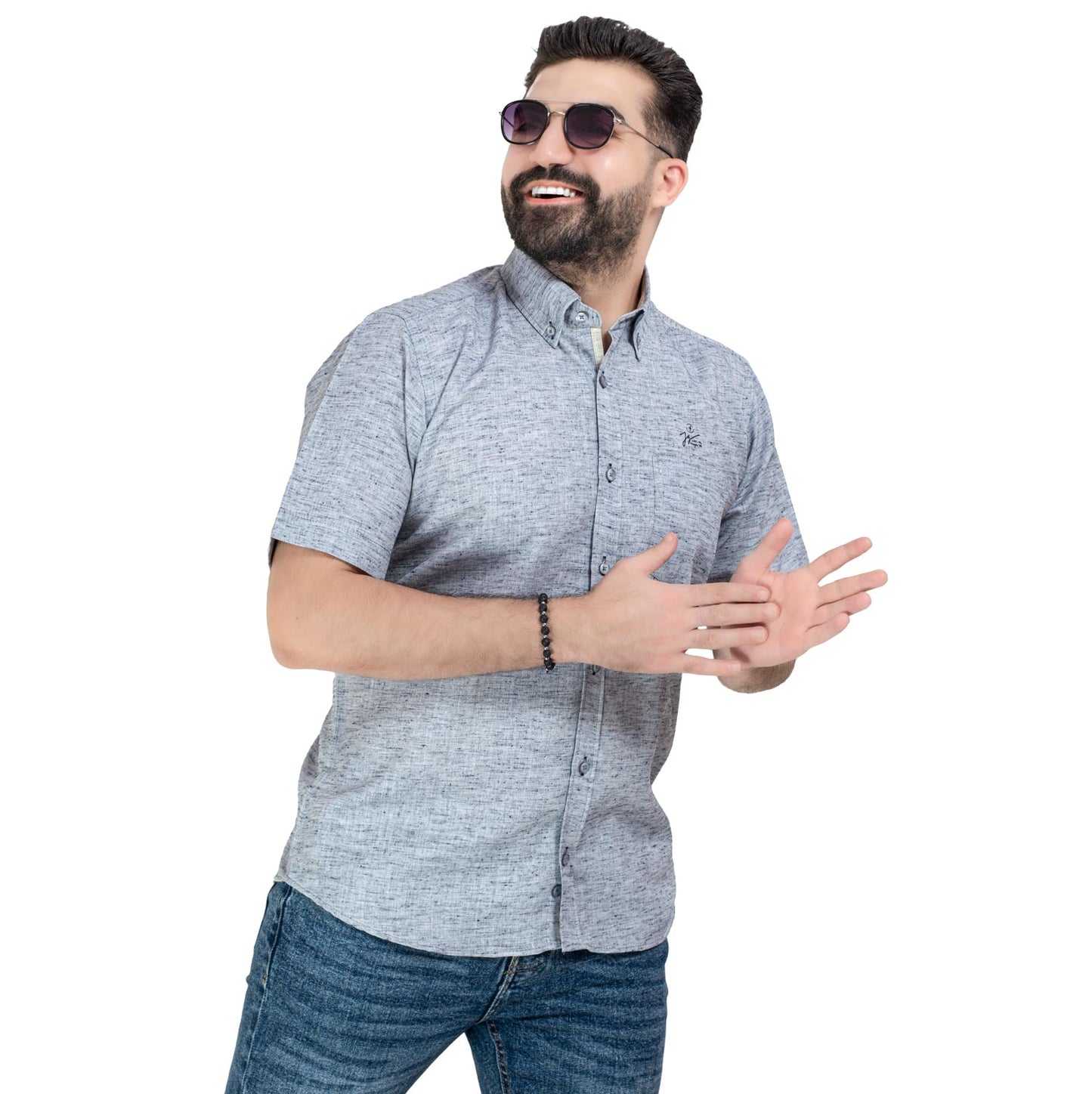 قميص نص كم كتان