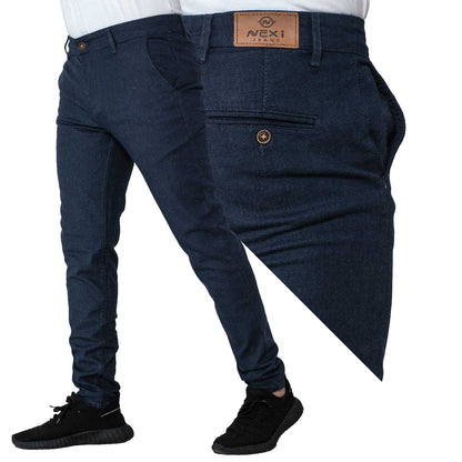 Men's clothing 24GM-7-1-2409-4-بنطلون قماش خام تركي – لون كحلي Jeans-Pant, بنطلون, بنطلون جينز  Pukkastyle ملابس رجالي