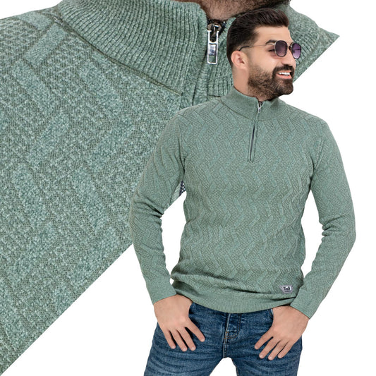 بلوفر -  ["Pullover","Pullover Woll knitwear","\u0628\u0644\u0648\u0641\u0631"] - 25WM-25-4-162-بلوفر قطيفه هاف كول سوسته  - Pukkastyle تسوق ملابس رجالي اونلاين - Online shopping Men's Clothes