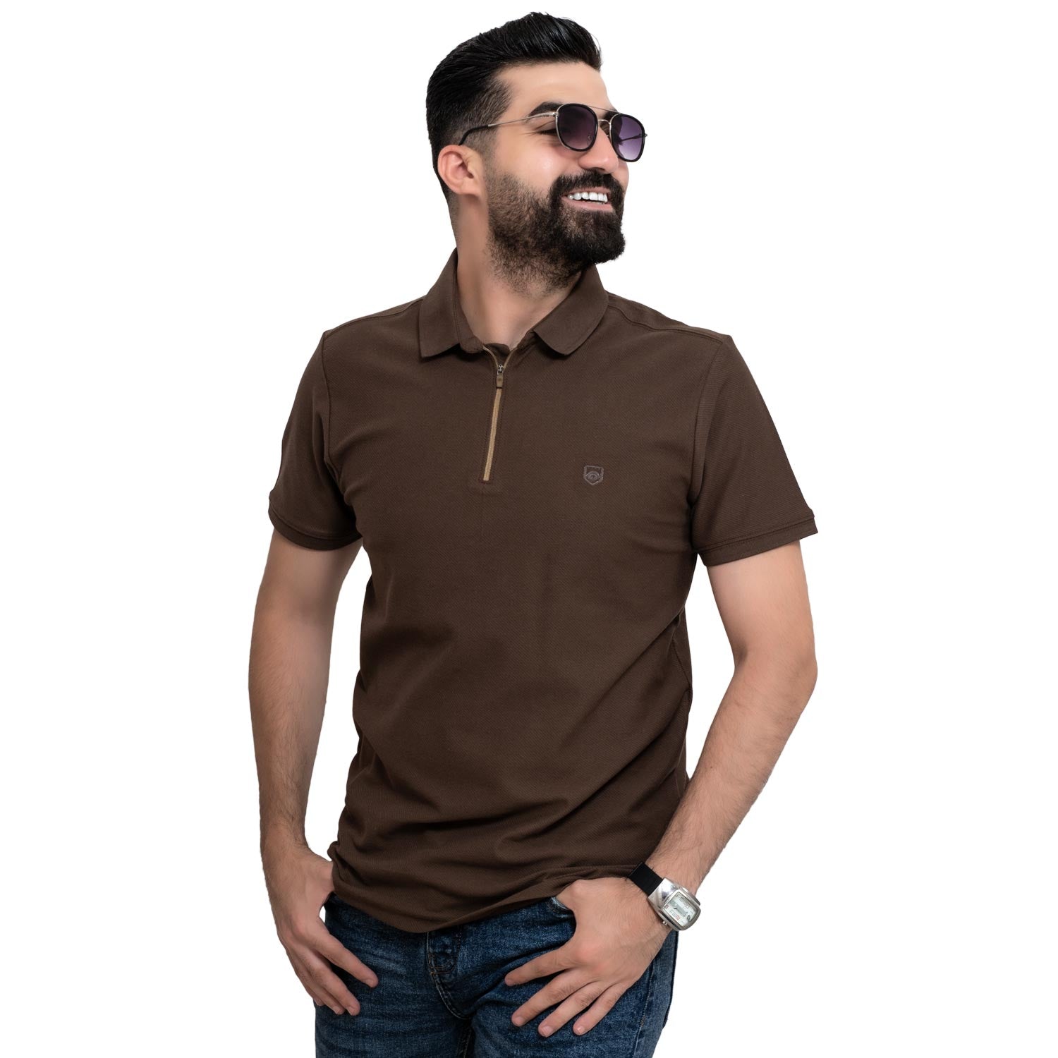 Men's clothing 24SM-39-5-2441-19-تيشرت بولو - خام قطن Polo-T-Shirt, تيشرت بولو  Pukkastyle ملابس رجالي