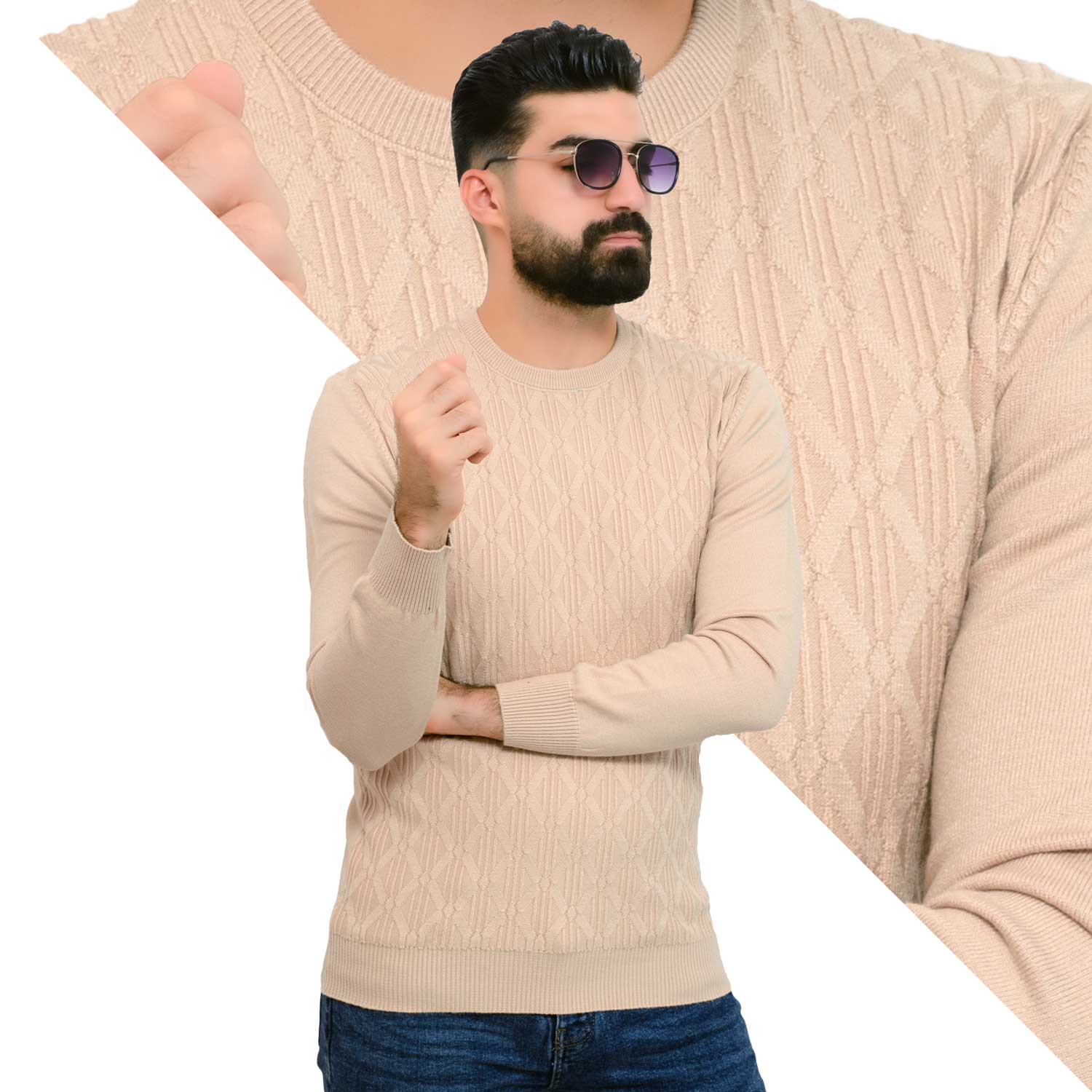 بلوفر -  ["Pullover","Pullover Woll knitwear","\u0628\u0644\u0648\u0641\u0631"] - 23wm-25-4-605-بلوفر-صوف-تريكو  - Pukkastyle تسوق ملابس رجالي اونلاين - Online shopping Men's Clothes