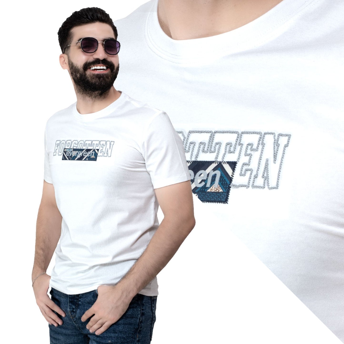 Men's clothing 24SM-18-9-4005-تيشرت روند مستورد Cotton T-shirt, تيشرت روند, تيشرت قطن  Pukkastyle ملابس رجالي