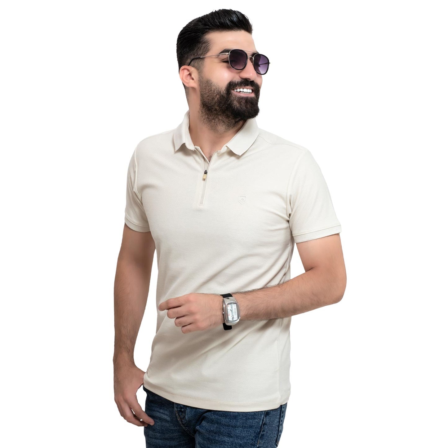 Men's clothing 24SM-39-5-2441-20-تيشرت بولو - خام قطن Polo-T-Shirt, تيشرت بولو  Pukkastyle ملابس رجالي