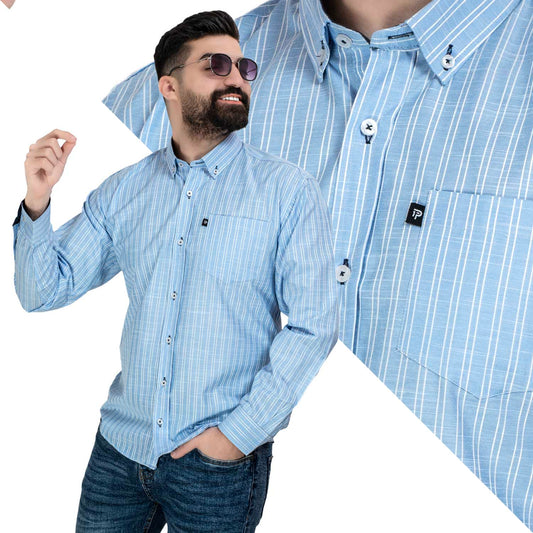 قميص كم طويل -  ["Check Shirt","Gabardine","Long-Sleeve-Shirt","\u062c\u0628\u0631\u062f\u064a\u0646","\u0642\u0645\u064a\u0635 \u0643\u0645 \u0637\u0648\u064a\u0644","\u0643\u0627\u0631\u0648\u0647\u0627\u062a"] - قميص مقلم قطن باكمام طويله  - Pukkastyle تسوق ملابس رجالي اونلاين - Online shopping Men's Clothes