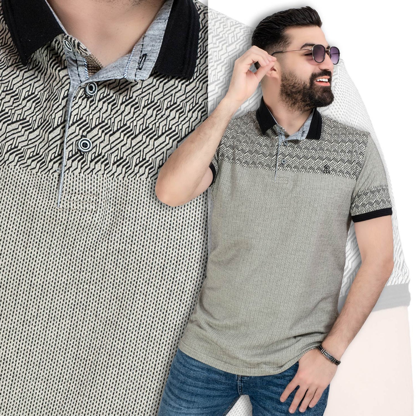 تيشرت بولو -  ["Basic-Shirt","last","Polo-T-Shirt","\u0628\u064a\u0632\u0643","\u062a\u064a\u0634\u0631\u062a \u0628\u0648\u0644\u0648"] - تيشرت بولو جكار قطن  - Pukkastyle تسوق ملابس رجالي اونلاين - Online shopping Men's Clothes